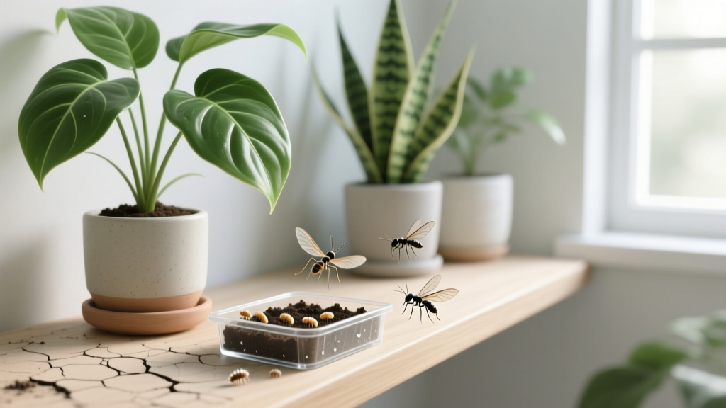 Non-flowering how do you get rid of indoor plant flies? Here’s the 7-day, science-backed plan that stops fungus gnats at the source — no sticky traps, no toxic sprays, and zero risk to your peace lily, ZZ plant, or snake plant.