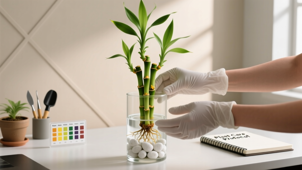 How to Care for Lucky Bamboo Plant Indoors Repotting Guide: The Only 7-Step Repotting Protocol That Prevents Yellow Stems, Root Rot, and Sudden Collapse (Backed by University Extension Research)