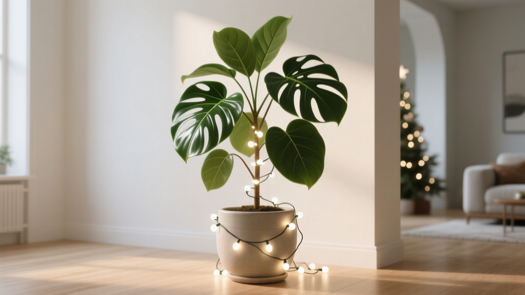 Can you put Christmas lights on an indoor plant? Yes — but only if you follow these 7 non-negotiable safety & plant-health rules (most people skip #3 and risk leaf burn, root shock, or fire hazard)