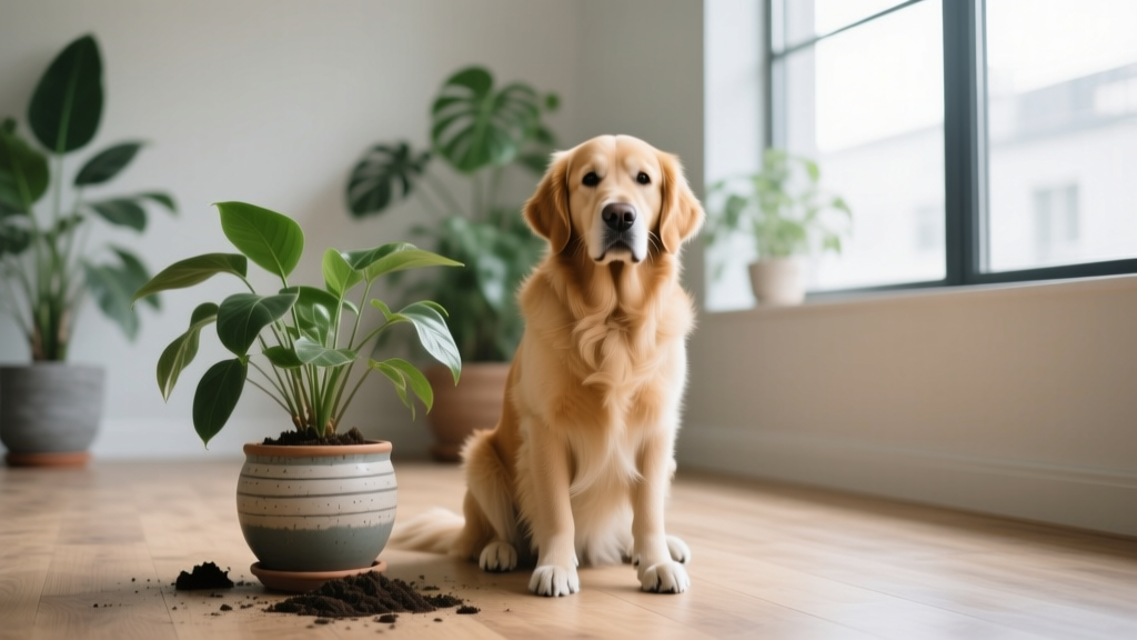 The Best How to Keep Dogs from Digging Indoor Plants: 7 Vet-Approved, Plant-Safe Strategies That Actually Work (No Bitter Sprays, No Cages, Just Real Results)