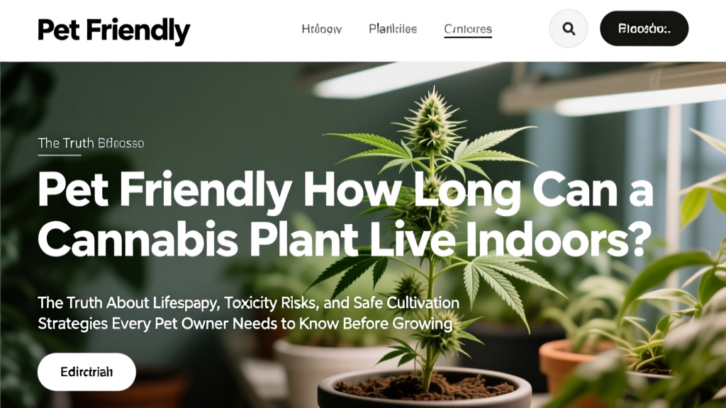 Pet Friendly How Long Can a Cannabis Plant Live Indoors? The Truth About Lifespan, Toxicity Risks, and Safe Cultivation Strategies Every Pet Owner Needs to Know Before Growing