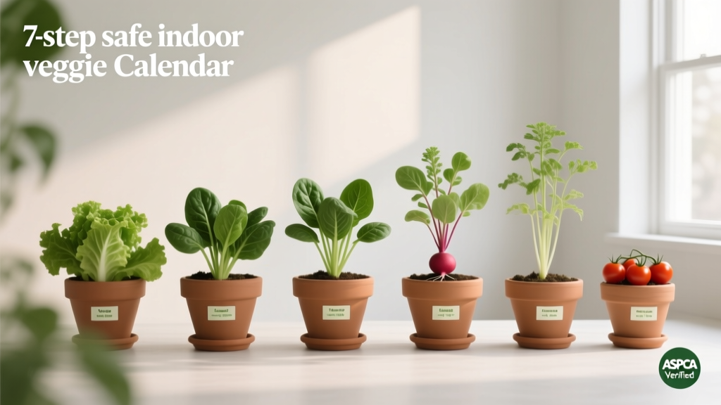 Toxic to Cats When to Plant Veggies Indoors: The 7-Step Safe Indoor Veggie Calendar (Vet-Approved & ASPCA-Verified)