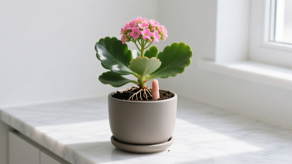 The Real Low-Maintenance Kalanchoe Watering Rule: Skip the Calendar & Use This 3-Second Soil Test Instead (Indoor Care That Actually Works)