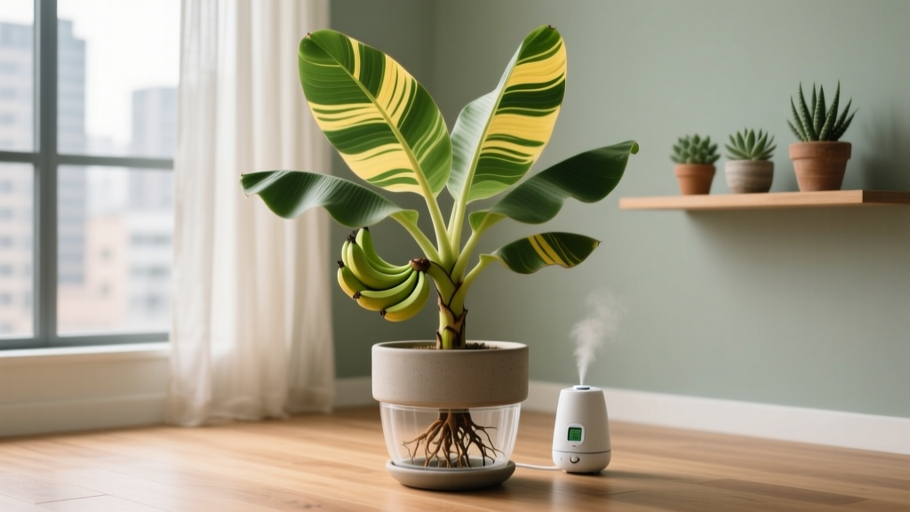 Why Your Variegated Banana Plant Isn’t Growing Indoors (And Exactly What to Fix—Step-by-Step for Light, Water, Humidity & Root Health)