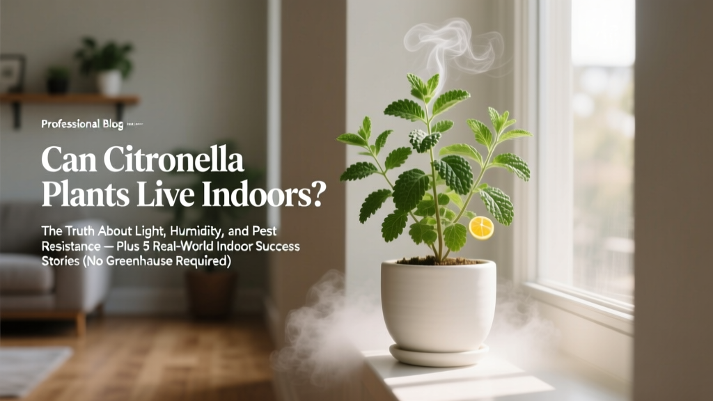 Can Citronella Plants Live Indoors? The Truth About Light, Humidity, and Pest Resistance — Plus 5 Real-World Indoor Success Stories (No Greenhouse Required)