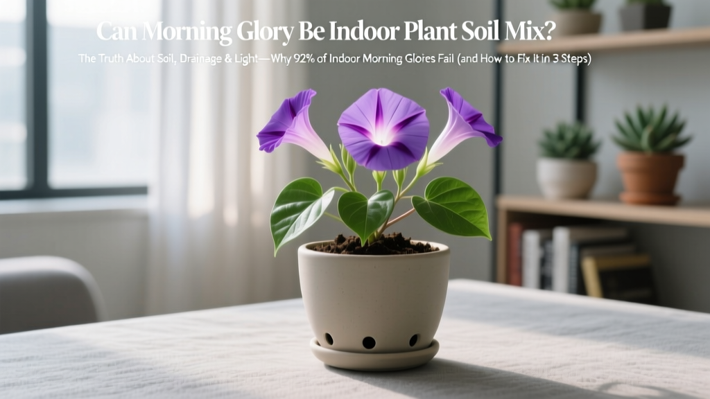 Can Morning Glory Be Indoor Plant Soil Mix? The Truth About Soil, Drainage & Light—Why 92% of Indoor Morning Glories Fail (and How to Fix It in 3 Steps)