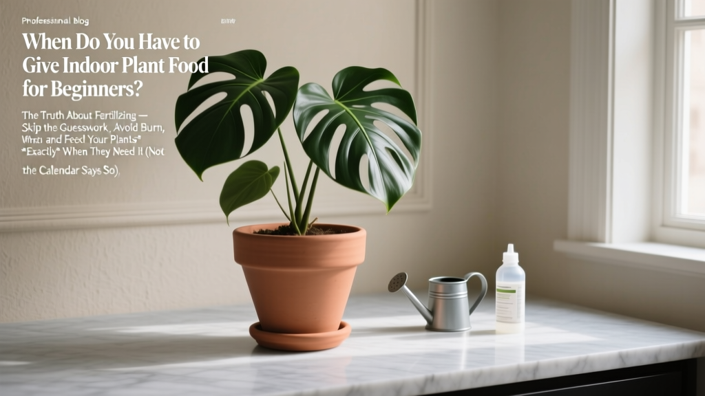 When Do You Have to Give Indoor Plant Food for Beginners? The Truth About Fertilizing — Skip the Guesswork, Avoid Burn, and Feed Your Plants *Exactly* When They Need It (Not When the Calendar Says So)