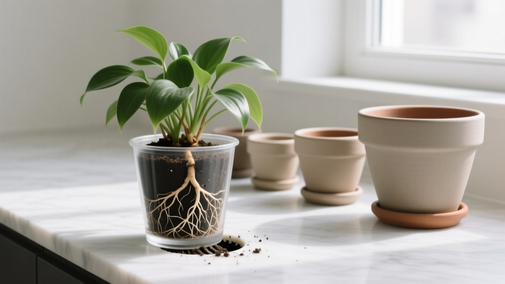 Non-flowering how big a pot for transplanting indoor plant? Here’s the exact sizing rule most gardeners get wrong—and why oversizing kills roots faster than underwatering (backed by university horticulture trials)
