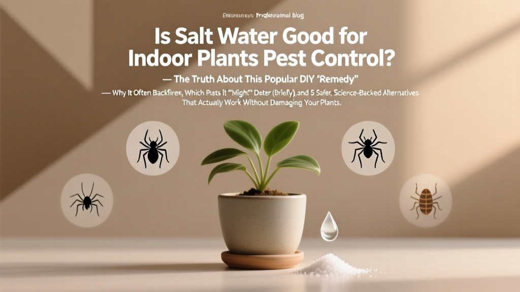 Is Salt Water Good for Indoor Plants Pest Control? The Truth About This Popular DIY 'Remedy' — Why It Often Backfires, Which Pests It *Might* Deter (Briefly), and 5 Safer, Science-Backed Alternatives That Actually Work Without Damaging Your Plants
