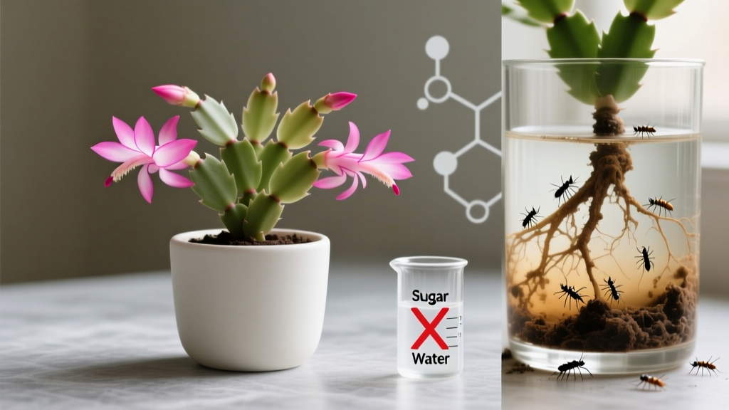 Is Sugar Water Good for Christmas Cactus Plants Indoors? The Truth About This Viral 'Plant Hack' — Why It Can Cause Root Rot, Stunted Blooms, and Pest Explosions (Backed by Horticultural Science)