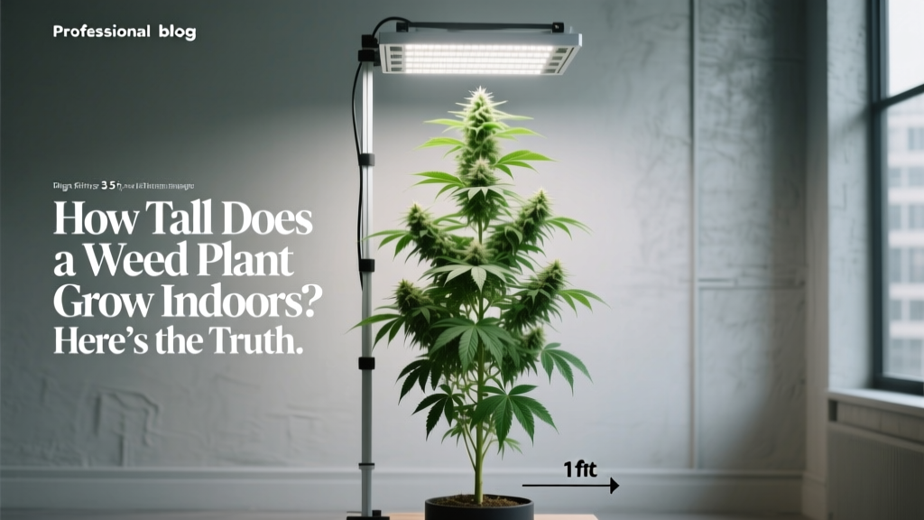 Slow growing how tall does a weed plant grow indoors? Here’s the truth: most indoor cannabis plants stay under 3–4 feet — but your strain choice, lighting, and training method can double or halve that height. We break down exactly what controls vertical growth (and why 'slow-growing' doesn’t mean 'small').