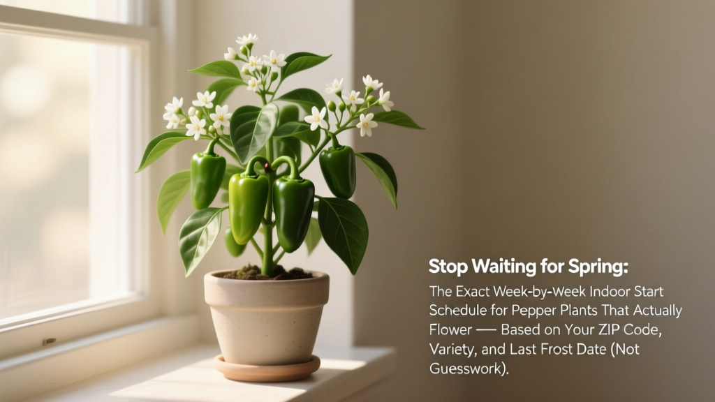 Stop Waiting for Spring: The Exact Week-by-Week Indoor Start Schedule for Pepper Plants That Actually Flower — Based on Your ZIP Code, Variety, and Last Frost Date (Not Guesswork)