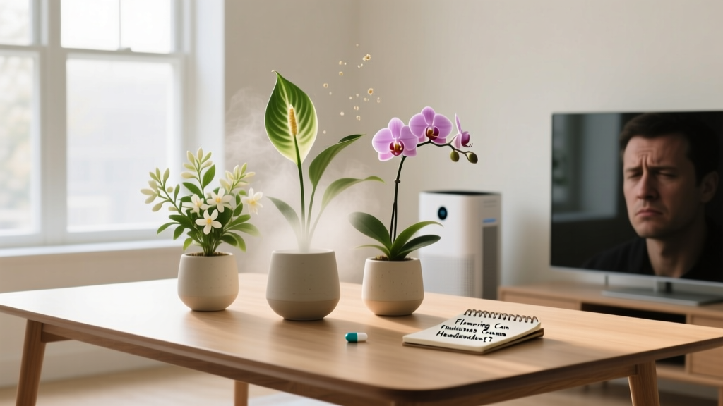 Flowering Can Indoor Plants Cause Headaches? The Truth About Fragrance, Pollen, VOCs, and Hidden Triggers — Plus 7 Safe Alternatives You Can Keep Today