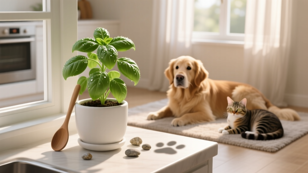 Pet Friendly How to Care for Indoor Basil Plant: 7 Non-Toxic, Vet-Approved Steps That Keep Your Dog or Cat Safe While Growing Flavorful, Thriving Basil Year-Round (No More Wilting, No More Worries)