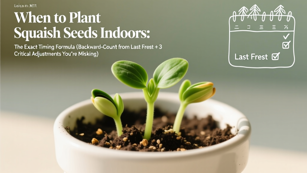 When to Plant Squash Seeds Indoors: The Exact Timing Formula (Backward-Count from Last Frost + 3 Critical Adjustments You’re Missing)