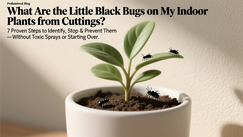 What Are the Little Black Bugs on My Indoor Plants from Cuttings? 7 Proven Steps to Identify, Stop & Prevent Them—Without Toxic Sprays or Starting Over