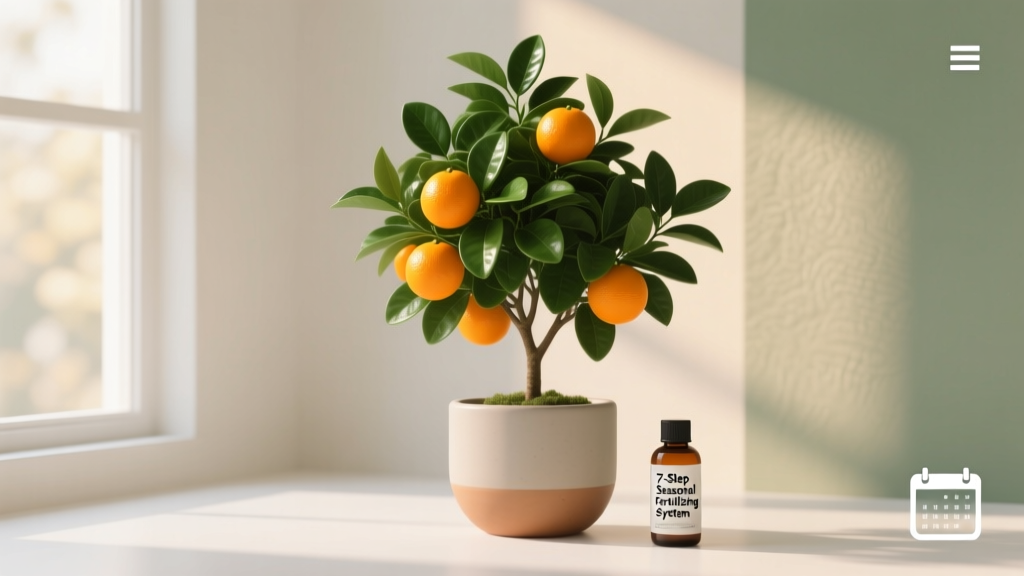 How to Look After Indoor Orange Plant Fertilizer Guide: The 7-Step Seasonal Fertilizing System That Prevents Yellow Leaves, Stunted Growth, and Fruit Drop — Even If You’ve Killed Citrus Before