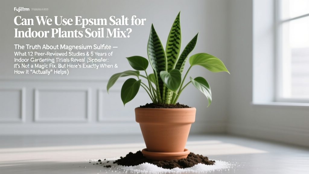 Can we use epsom salt for indoor plants soil mix? The Truth About Magnesium Sulfate — What 12 Peer-Reviewed Studies & 5 Years of Indoor Gardening Trials Reveal (Spoiler: It’s Not a Magic Fix, But Here’s Exactly When & How It *Actually* Helps)