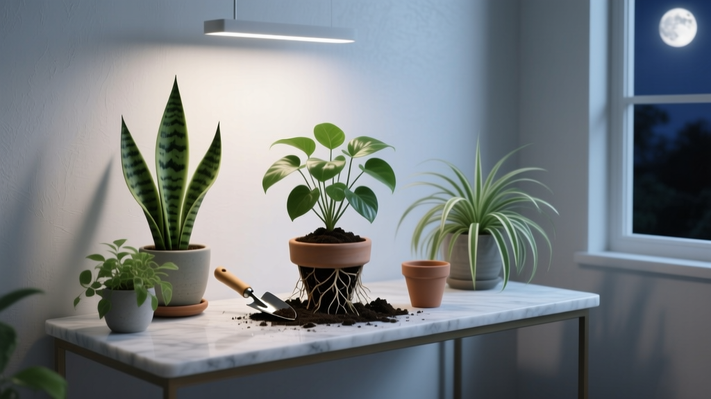 Is It Safe to Keep Plants Indoor at Night? + Repotting Guide: The Truth About Oxygen, CO₂, and When (and Why) You Should Repot After Dark — A Botanist-Approved, Pet-Safe Protocol