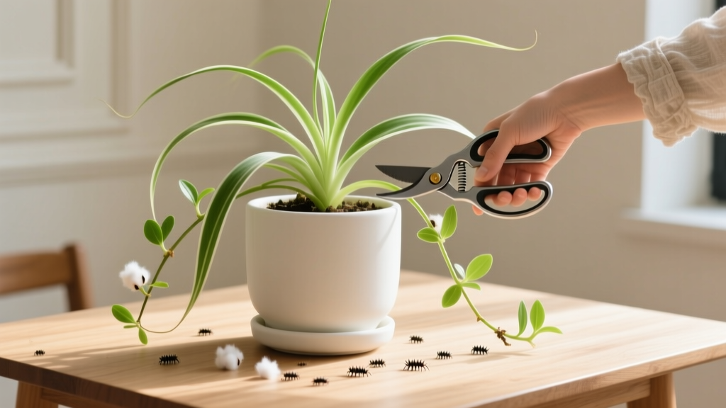 How to Prune a Spider Plant Indoors Pest Control: The 5-Minute Pruning + Pest-Proofing Routine That Stops Mealybugs Before They Spread (No Neem Oil Required)