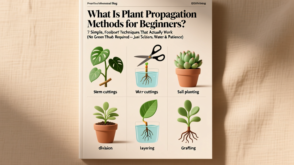 What Is Plant Propagation Methods for Beginners? 7 Simple, Foolproof Techniques That Actually Work (No Green Thumb Required — Just Scissors, Water & Patience)