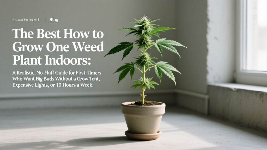 The Best How to Grow One Weed Plant Indoors: A Realistic, No-Fluff Guide for First-Timers Who Want Big Buds Without a Grow Tent, Expensive Lights, or 10 Hours a Week
