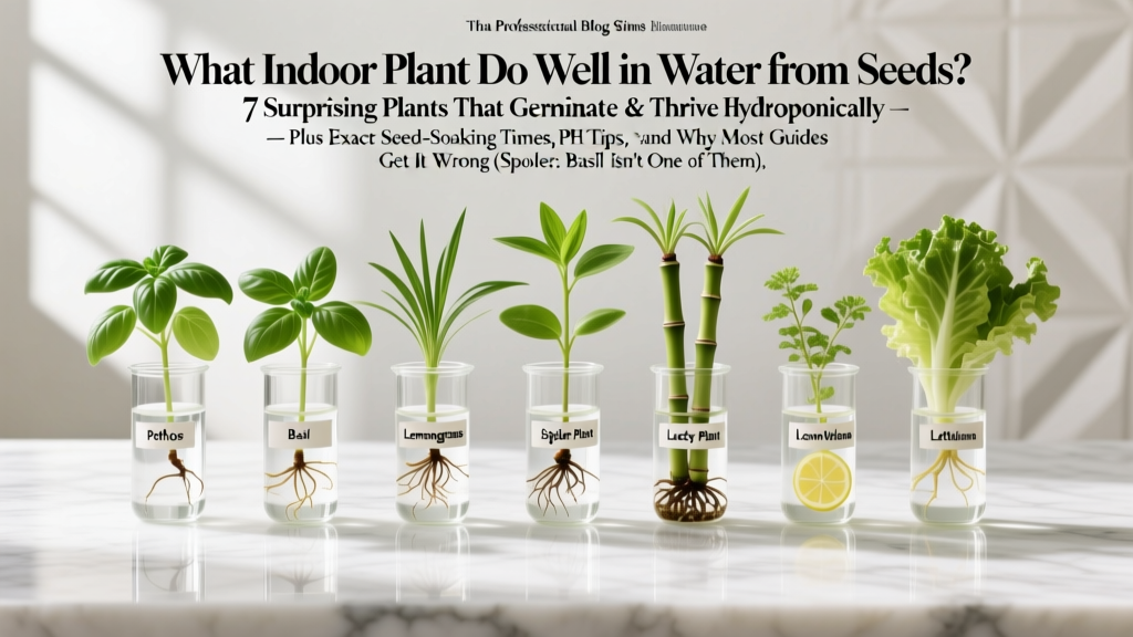 What indoor plant do well in water from seeds? 7 Surprising Plants That Germinate & Thrive Hydroponically — Plus Exact Seed-Soaking Times, pH Tips, and Why Most Guides Get It Wrong (Spoiler: Basil Isn’t One of Them)