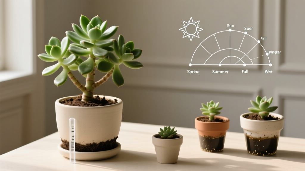 Stop Drowning Your Giant Jade! The Exact Watering Schedule for Large Indoor Jade Plants—Based on Pot Size, Soil Moisture Depth, and Seasonal Light Shifts (No More Yellow Leaves or Mushy Stems)