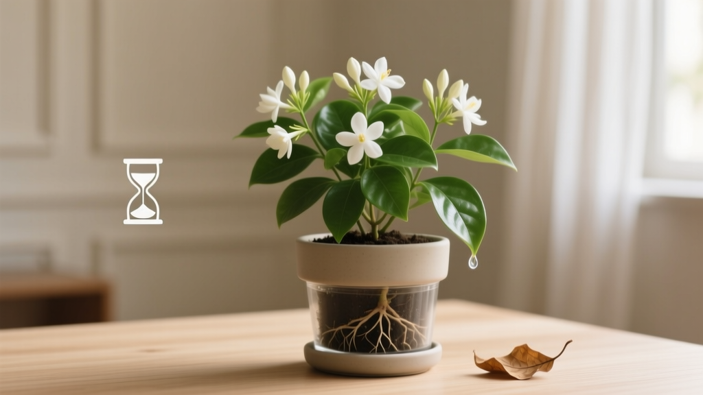 Is jasmine indoor plant not growing? Here’s the 7-step diagnostic checklist most growers miss—covering light, root health, dormancy cues, and why ‘just watering more’ makes it worse.