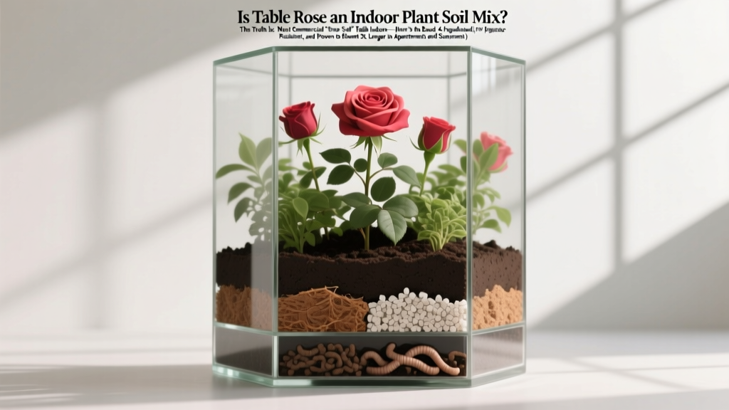 Is table rose an indoor plant soil mix? The truth is: most commercial 'rose soil' fails indoors—here’s the exact 4-ingredient DIY blend (pH-balanced, fungus-resistant, and proven to bloom 3x longer in apartments and sunrooms)