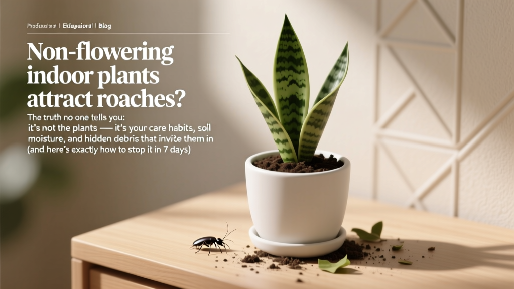Non-flowering do indoor plants attract roaches? The truth no one tells you: it’s not the plants — it’s your care habits, soil moisture, and hidden debris that invite them in (and here’s exactly how to stop it in 7 days)