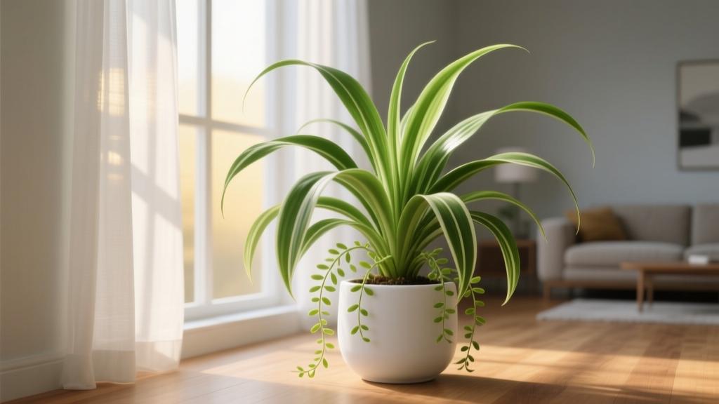 Tropical how much sun does a spider plant need indoors? The truth is it thrives on *filtered* light—not direct sun—and most indoor growers accidentally scorch its leaves by placing it in south-facing windows; here’s exactly how to give it the Goldilocks zone of brightness (with real-time light meter readings, seasonal adjustments, and 3 foolproof window placement hacks).