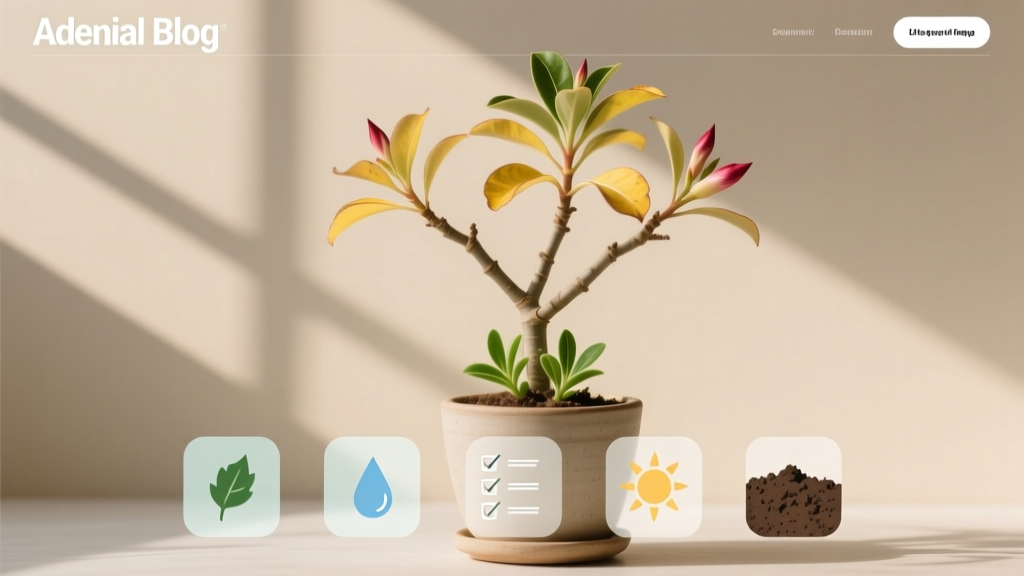 Is Adenium indoor plant with yellow leaves? Here’s the 7-Step Diagnostic Checklist That Fixed My 3-Year-Old Desert Rose in 11 Days (No Guesswork, No Overwatering Myths)