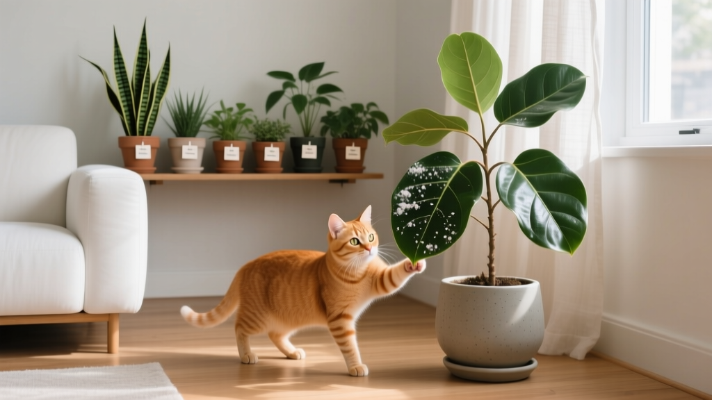 Your Cat Just Knocked Over That ‘Safe’ Plant—But Did You Know Powdery Mildew on Toxic Indoor Plants Can Make Poisoning Worse? Here’s Exactly What to Do (With Vet-Approved Prevention & 12 Non-Toxic Alternatives)