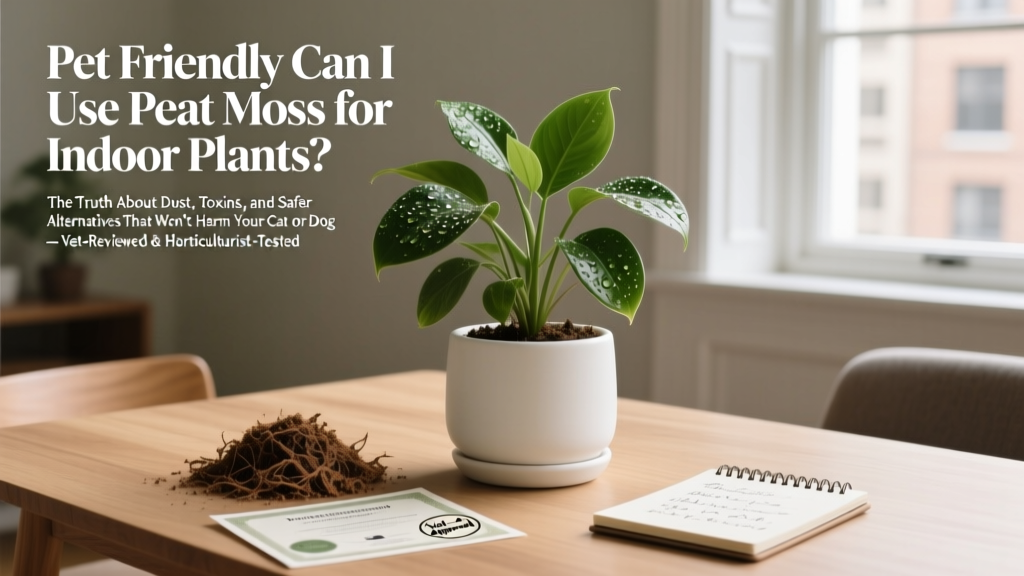 Pet Friendly Can I Use Peat Moss for Indoor Plants? The Truth About Dust, Toxins, and Safer Alternatives That Won’t Harm Your Cat or Dog — Vet-Reviewed & Horticulturist-Tested