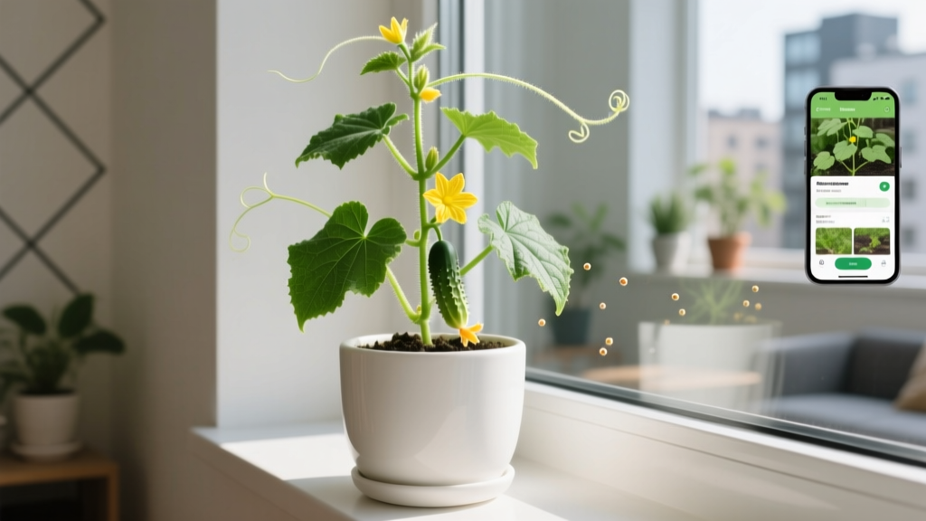 Why Your Indoor Cucumber Plant Isn’t Flowering (And Exactly How to Fix It in 7 Days): A Step-by-Step Guide to Triggering Blooms, Pollination, and Fruit Set — Even in Apartments with Low Light and No Bees