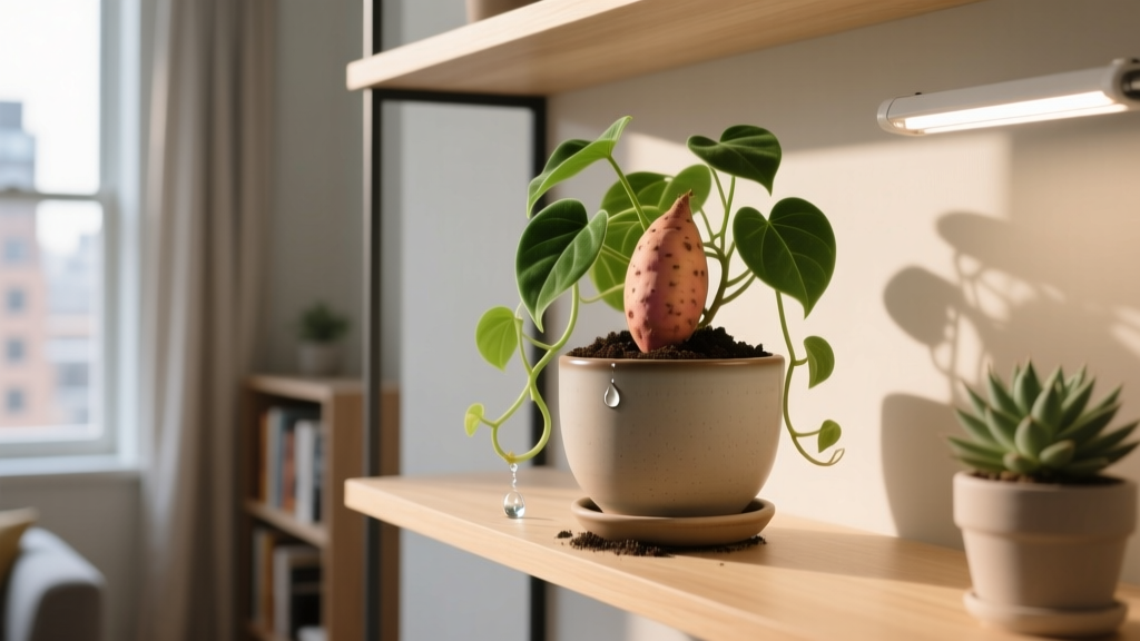 The Indoor Sweet Potato Watering Schedule That Actually Works: 7 Common Mistakes Killing Your Vines (and Exactly How Much & When to Water—Even in Low-Light Apartments)