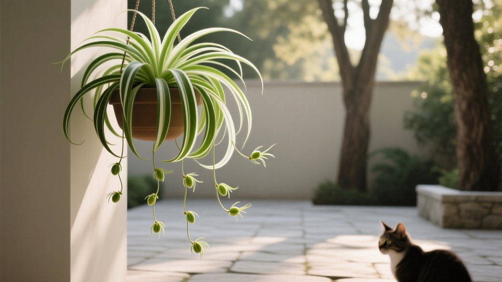 Spider Plants Outdoors? The Truth About Hanging Spider Plants in Low Light — Plus: Are They Toxic to Cats? (Vet-Reviewed Safety Guide)