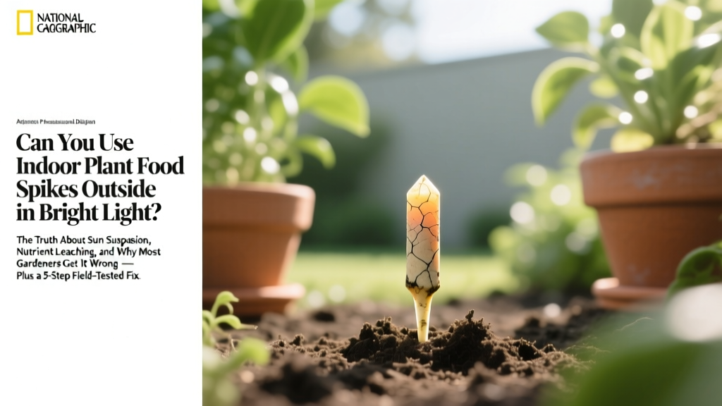 Can You Use Indoor Plant Food Spikes Outside in Bright Light? The Truth About Sun Exposure, Nutrient Leaching, and Why Most Gardeners Get It Wrong — Plus a 5-Step Field-Tested Fix