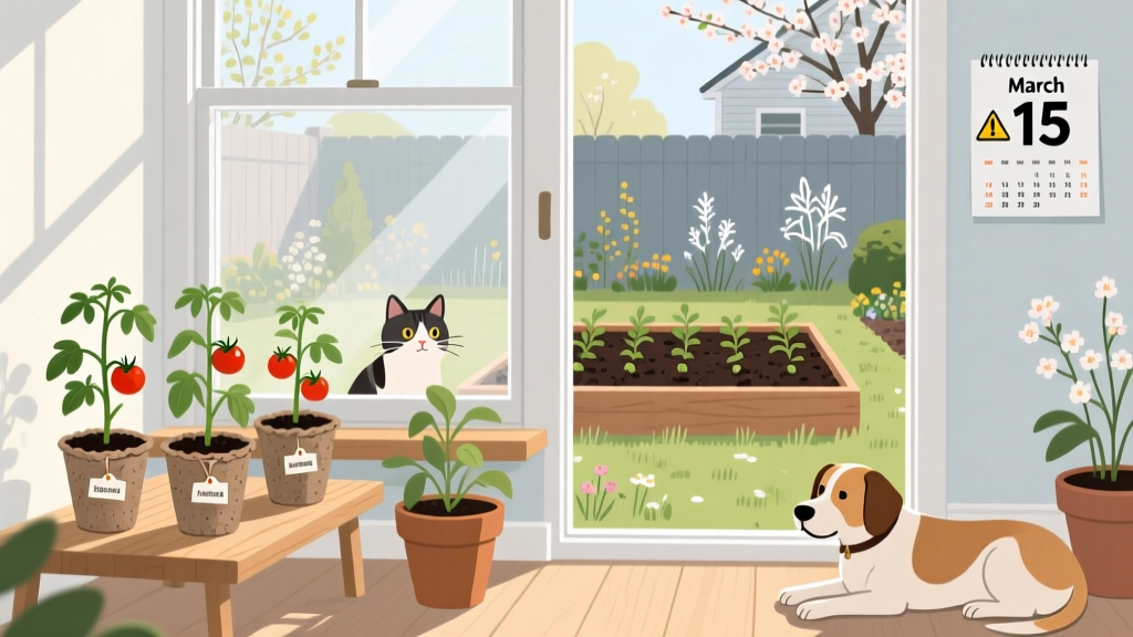 Pet-Friendly Tomato Start Guide for Indiana: When to Plant Indoors (Without Risking Your Dog’s Paws or Cat’s Curiosity) — A Step-by-Step Timeline That Prevents Toxicity, Leggy Seedlings, and Frost Regrets