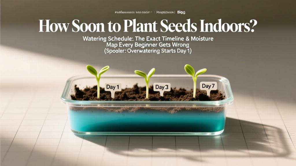How Soon to Plant Seeds Indoors Watering Schedule: The Exact Timeline & Moisture Map Every Beginner Gets Wrong (Spoiler: Overwatering Starts Day 1)