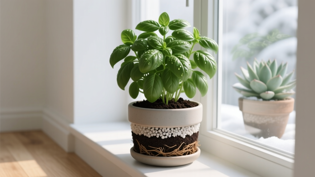 Can basil plant live indoors for the winter soil mix? Here’s the exact 3-part potting blend (with perlite, compost, and coconut coir) that keeps your basil thriving — not just surviving — from November to March, backed by University of Vermont Extension trials.