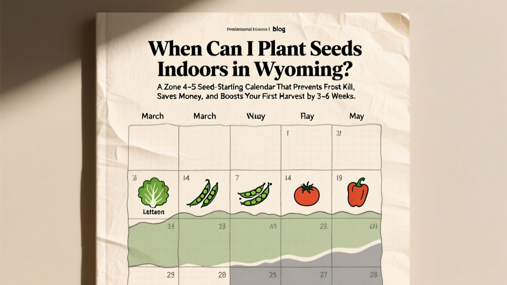 When Can I Plant Seeds Indoors in Wyoming? A Zone 4–5 Seed-Starting Calendar That Prevents Frost Kill, Saves Money, and Boosts Your First Harvest by 3–6 Weeks