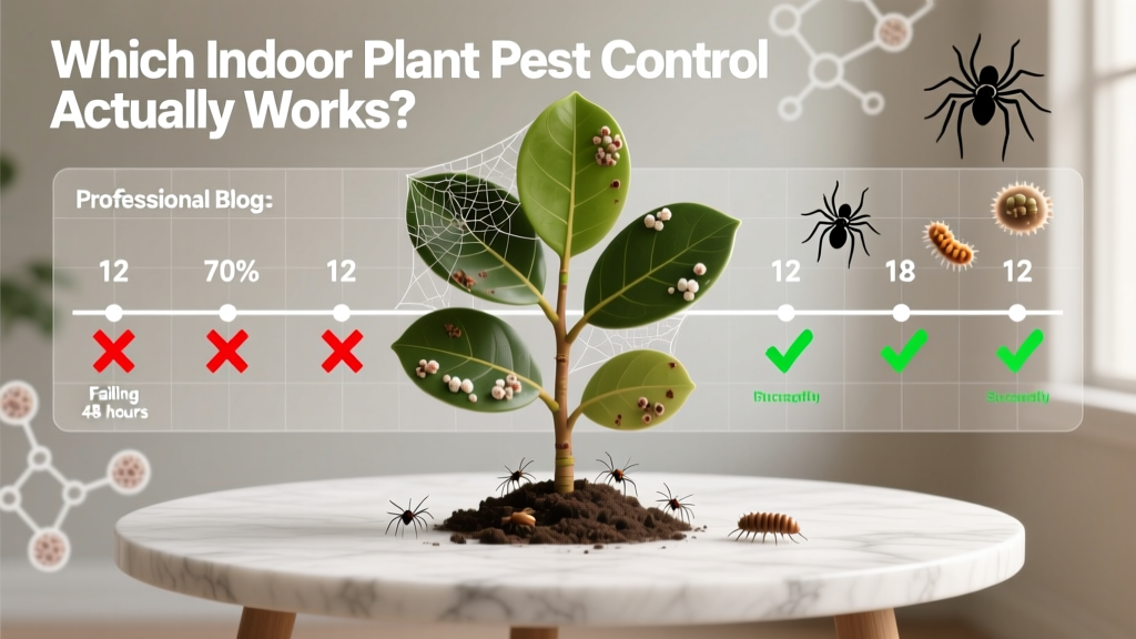 Which indoor plant pest control actually works? We tested 12 methods for spider mites, mealybugs, and fungus gnats — and discovered that 70% of popular 'natural' sprays fail within 48 hours unless applied with precise timing, coverage, and repeat intervals.