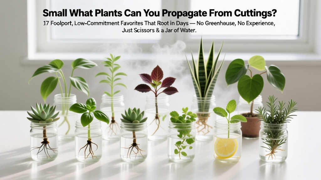 Small What Plants Can You Propagate From Cuttings? 17 Foolproof, Low-Commitment Favorites That Root in Days — No Greenhouse, No Experience, Just Scissors & a Jar of Water