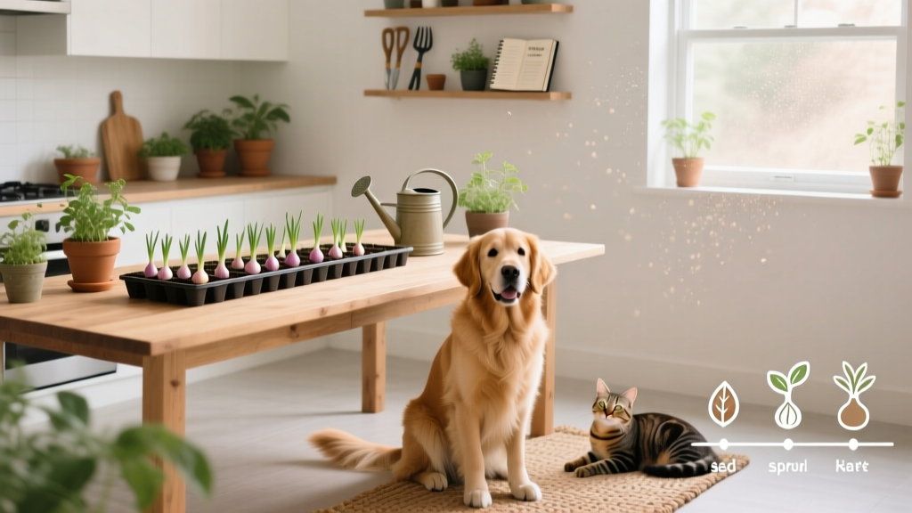 Pet Friendly Onion Growing Guide: When to Plant Onions Indoors from Seed (Without Risk to Dogs or Cats)—A Step-by-Step Timeline That Prevents Toxicity, Saves Money, and Yields Harvest-Ready Bulbs in 120 Days