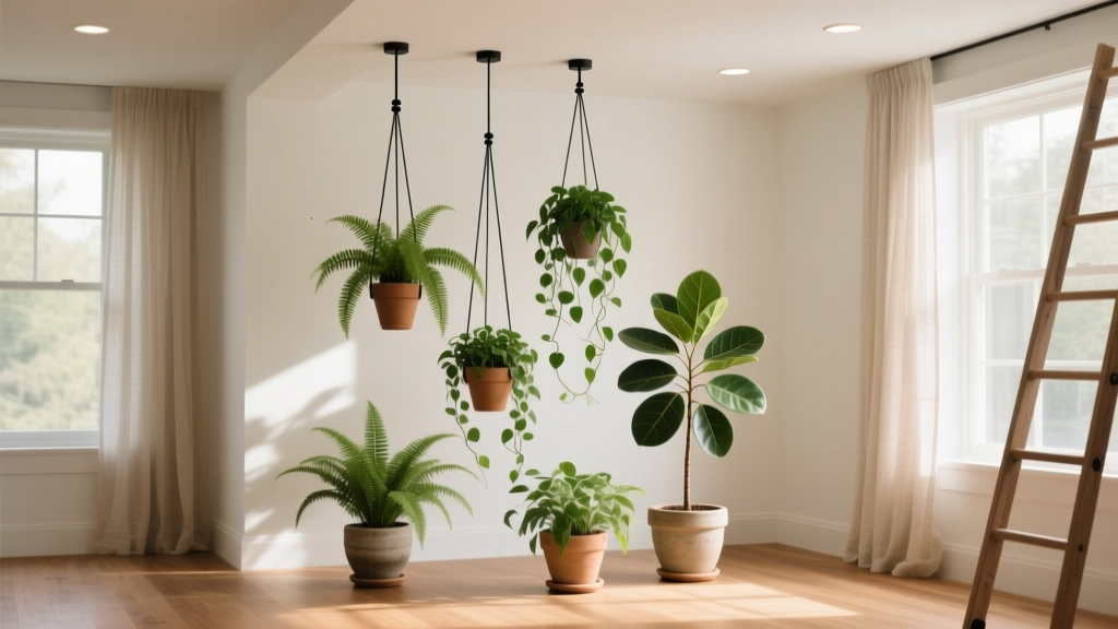 How to Hang Indoor Plants for Beginners: 7 Foolproof Steps That Prevent Dropping, Rot, and Ceiling Stains (No Ladder or Drill Required)