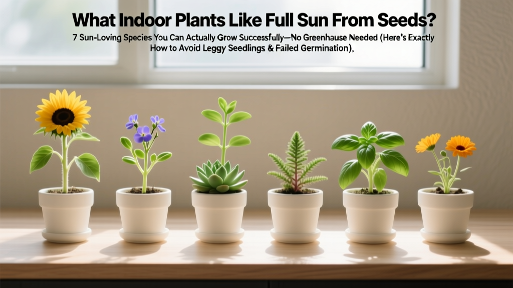 What Indoor Plants Like Full Sun From Seeds? 7 Sun-Loving Species You Can Actually Grow Successfully—No Greenhouse Needed (Here’s Exactly How to Avoid Leggy Seedlings & Failed Germination)
