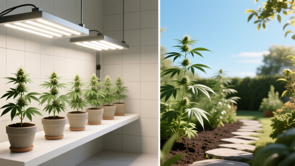 Should I Flower My Cannabis Plants Indoors or Outdoors? The Truth About Yield, Potency, Pest Risk, and Legal Safety—Backed by 7 Years of Grower Data & University Extension Research