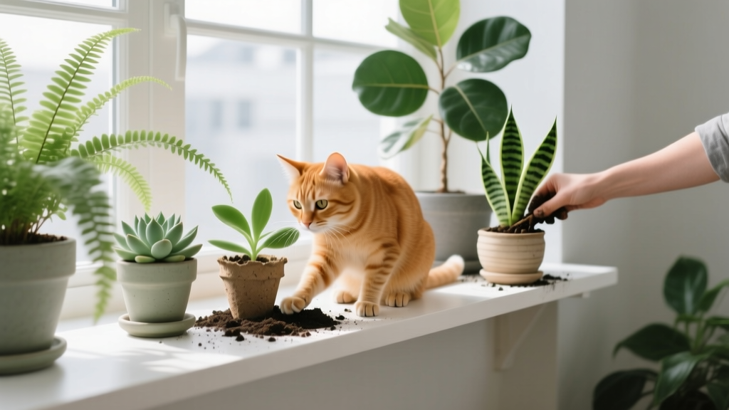 How to Keep Cat Away From Indoor Plants Repotting Guide: 7 Vet-Approved, Plant-Safe Strategies That Actually Work (No Bitter Sprays, No Stress, Just Calm Cats & Thriving Plants)